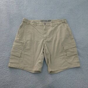 Duluth Cargo Shorts Mens 40 Flex Fire Hose Khaki Relaxed Fit Pockets Work